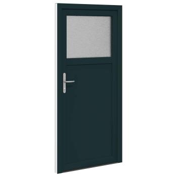 Seiteneingangstür 98 x 198 cm PVC Anthrazit