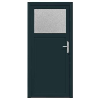 Seiteneingangstür 98 x 198 cm PVC Anthrazit