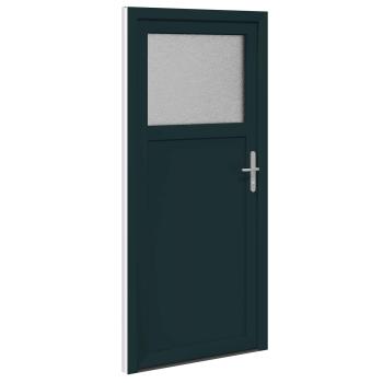 Seiteneingangstür 88 x 198 cm PVC Anthrazit