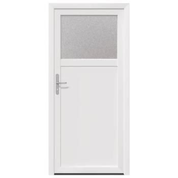 Seiteneingangstür 88 x 198 cm PVC Weiß