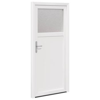 Seiteneingangstür 88 x 198 cm PVC Weiß