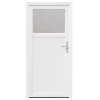 Seiteneingangstür 98 x 198 cm PVC Weiß