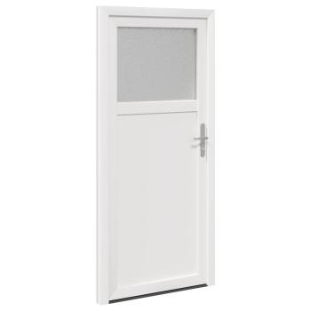 Seiteneingangstür 98 x 198 cm PVC Weiß
