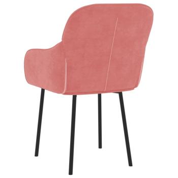 Esszimmerstühle 2 Stk. Rosa Samt