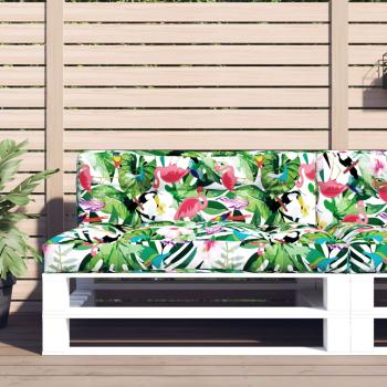 Palettenkissen Mehrfarbig 120x40x12 cm Stoff