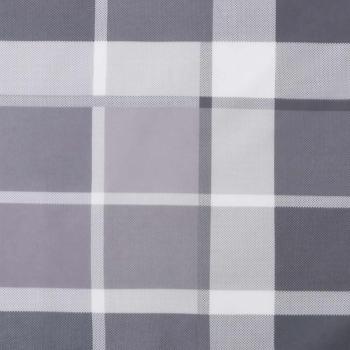Kissen für draußen 4 Stk. Stoff Grau kariert 50 x 50 cm