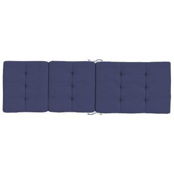 Kissen für draußen 2 Stk. Stoff Marineblau 180 x 55 x 7 cm
