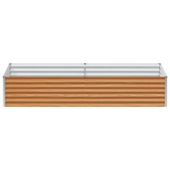Hochbeet Hellbraun 195 x 100 x 36 cm Verzinkter Stahl
