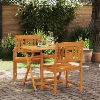 ARDEBO.de - Gartenstühle 2 stk. Natur Massives Akazienholz