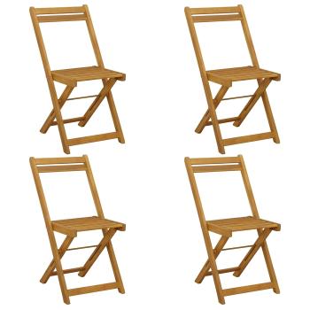 Klappbare Gartenstühle 4 stk. Natur Massivholz Akazie