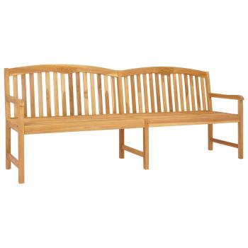 Handgefertigte Rosenbank 228 x 60 x 90 cm Massivholz Teak Natur