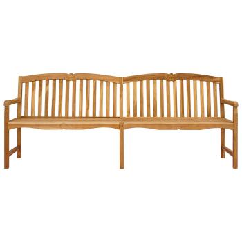 Handgeschnitzte Muschel-Bank 228 x 61 x 94,5 cm Massivholz Teak