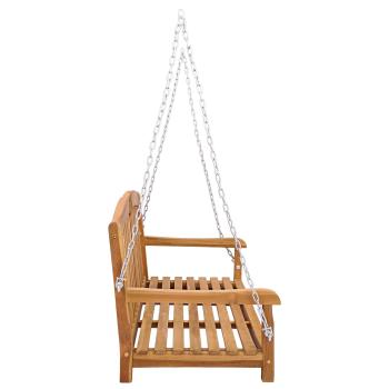 Schalen-Schaukelbank 114 x 60 x 60,5 cm Massivholz Teak Natur