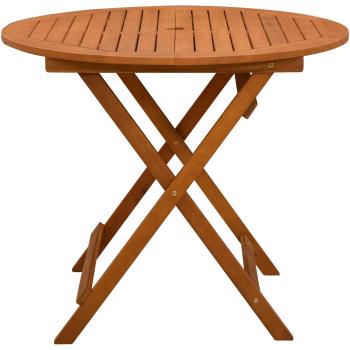 Klappbarer Gartentisch Braun Ø 90 x 75 cm