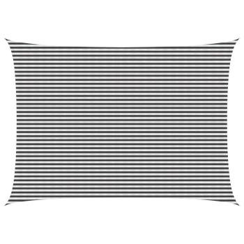 ARDEBO.de - Sonnensegel 5 x 6 m HDPE Rechteckig Anthrazit und Weiß