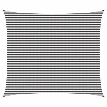 ARDEBO.de - Sonnensegel 6 x 8 m HDPE Rechteckig Anthrazit und Weiß