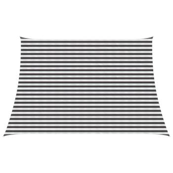 ARDEBO.de - Sonnensegel 4 / 5 x 3 m HDPE Rechteckig Anthrazit und Weiß