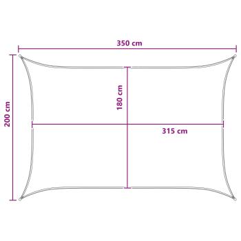 Sonnensegel Gelb und Weiß 2 x 3,5 m HDPE