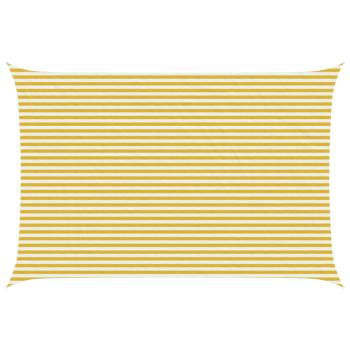 ARDEBO.de - Sonnensegel 4 x 7 m HDPE Rechteckig Gelb und Weiß