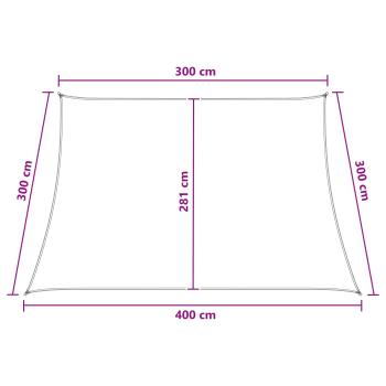 Sonnensegel Gelb und Weiß 3 / 4 x 3 m HDPE