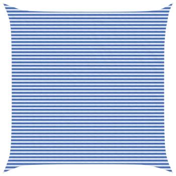ARDEBO.de - Sonnensegel Blau und Weiß 6 x 6 m HDPE