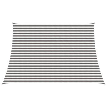 ARDEBO.de - Sonnensegel 3 / 4 x 3 m HDPE Rechteckig Hellgrau und Weiß