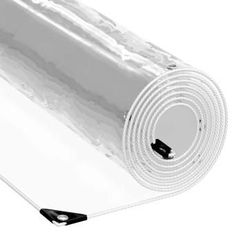 Abdeckplane 350 gsm Transparent 10 x 1,5 m PVC