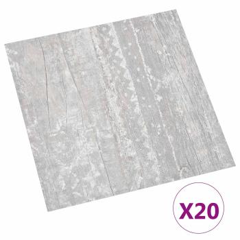 Selbstklebende Bodenplanken Grau 30,5 x 30,5 cm 20 stk. PVC
