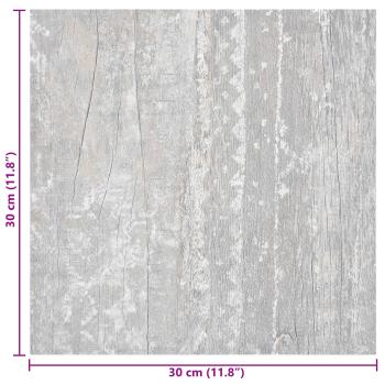 Selbstklebende Bodenplanken Grau 30,5 x 30,5 cm 20 stk. PVC