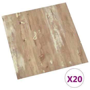 Selbstklebende Bodenplanken Braun und Weiß 30,5 x 30,5 cm