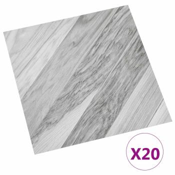 Selbstklebende Bodenplanken Grau gestreift 30,5 x 30,5 cm