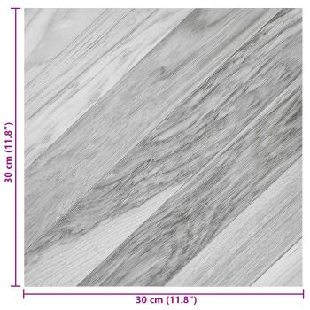Selbstklebende Bodenplanken Grau gestreift 30,5 x 30,5 cm