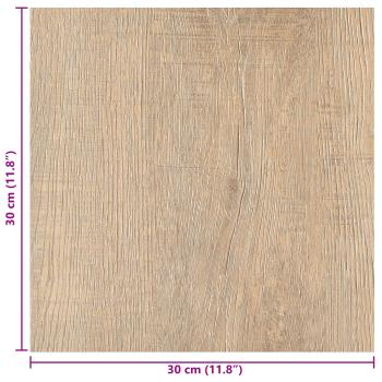 Selbstklebende Bodenplanken Dunkelbraun und Grau 30,5 x 30,5 cm