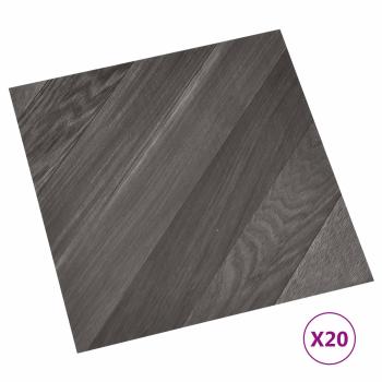 Selbstklebende Bodenplanken Gestreift Grau 30,5 x 30,5 cm