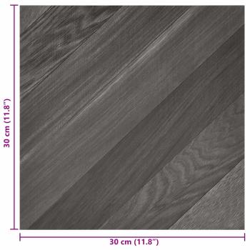 Selbstklebende Bodenplanken Gestreift Grau 30,5 x 30,5 cm
