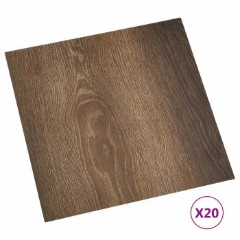 Selbstklebende Bodenplanken Braun und Schwarz 30,5 x 30,5 cm