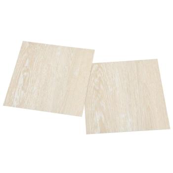 Selbstklebende Bodenplanken Weiß und Beige 30,5 x 30,5 cm