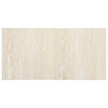 Selbstklebende Bodenplanken Weiß und Beige 30,5 x 30,5 cm
