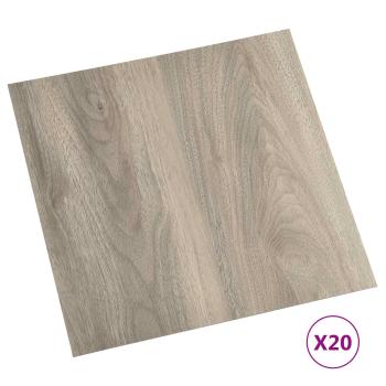 Selbstklebende Bodenplanken Schwarz und Holz 30,5 x 30,5 cm