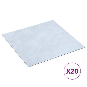 Selbstklebende Bodenplanken Weiß Marmor 30,5 x 30,5 cm 20 stk.