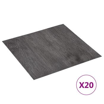 Selbstklebende Bodenplanken Dunkelbraun und Schwarz