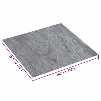 Selbstklebende Bodenplanken Braun und Anthrazit 30,5 x 30,5 cm
