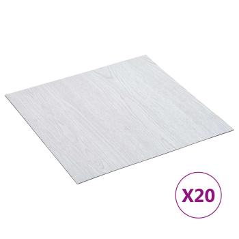 Selbstklebende Bodenplanken Weiß 30,5 x 30,5 cm 20 Stk. PVC