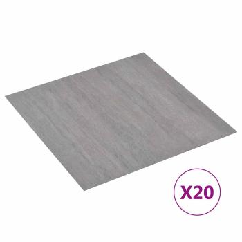Selbstklebende Bodenplanken Grau und Holz 30,5 x 30,5 cm