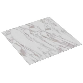 ARDEBO.de - Selbstklebende Bodenplanken Weiß und Braun 30,5 x 30,5 cm