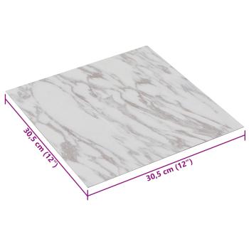 Selbstklebende Bodenplanken Weiß und Braun 30,5 x 30,5 cm