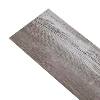 Selbstklebende PVC-Bodenplanken Mattes Holz Braun 30,5 x 61 cm
