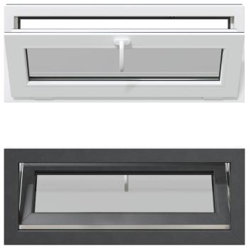 Kellerfenster RISOR 110 x 40 cm PVC und klares, glattes Glas