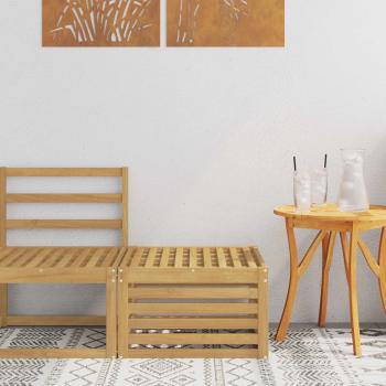 ARDEBO.de - Outdoor-Fußhocker Massivholz Akazie Weiß gewaschen