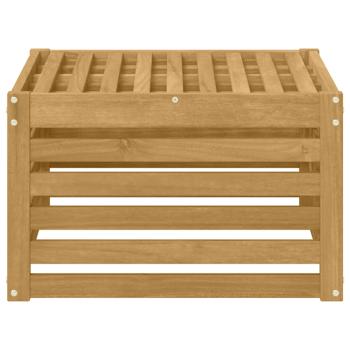 Outdoor-Fußhocker Massivholz Akazie Weiß gewaschen